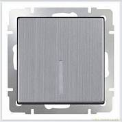 Выкл. однокл. с подсветкой / WL02-SW-1G-LED глян.никель